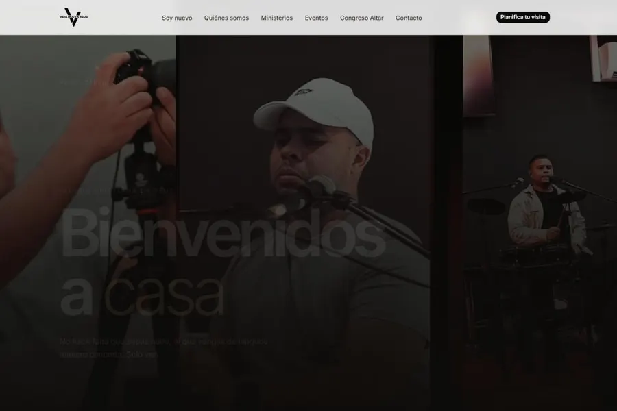 Captura de pantalla del sitio web Vida Nueva Reus